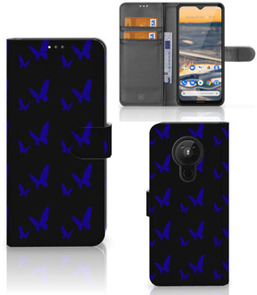 B2Ctelecom GSM Hoesje Nokia 5.3 Flipcase Vlinder Patroon