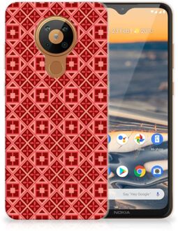 B2Ctelecom GSM Hoesje Nokia 5.3 Hoesje met Tekst Batik Red