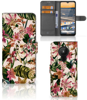 B2Ctelecom GSM Hoesje Nokia 5.3 Hoesje ontwerpen Flowers