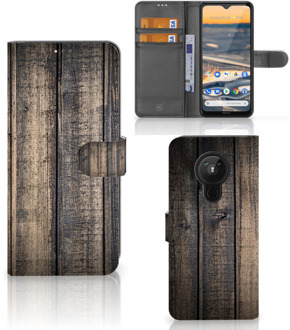 B2Ctelecom GSM Hoesje Nokia 5.3 Leuk Case Cadeau voor Mannen Steigerhout