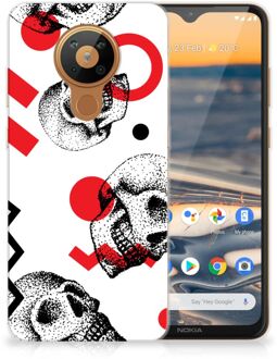 B2Ctelecom GSM Hoesje Nokia 5.3 TPU Bumper Skull Red