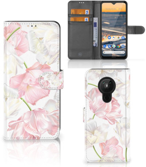 B2Ctelecom GSM Hoesje Nokia 5.3 Wallet Case Cadeau voor Mama Lovely Flowers