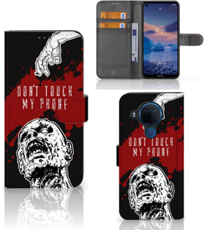 B2Ctelecom GSM Hoesje Nokia 5.4 Book Case met Pasjeshouder Zombie Blood