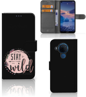 B2Ctelecom GSM Hoesje Nokia 5.4 Book Case met Tekst Boho Stay Wild