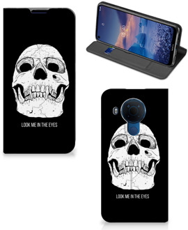 B2Ctelecom GSM Hoesje Nokia 5.4 Bookcase Skull Eyes