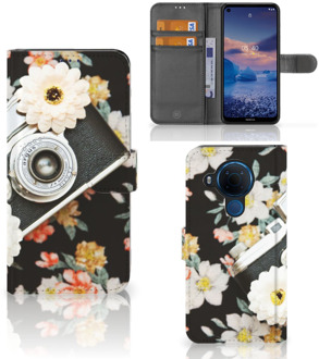 B2Ctelecom GSM Hoesje Nokia 5.4 Bookcover Vintage Camera