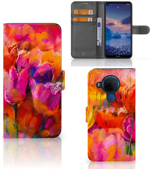 B2Ctelecom GSM Hoesje Nokia 5.4 Cover met Tekst Tulips