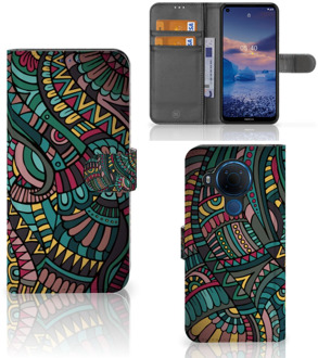 B2Ctelecom GSM Hoesje Nokia 5.4 Flip Case Aztec