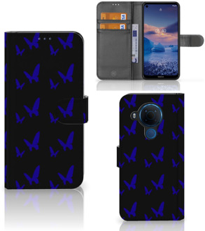 B2Ctelecom GSM Hoesje Nokia 5.4 Flipcase Vlinder Patroon