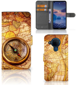 B2Ctelecom GSM Hoesje Nokia 5.4 Magnet Case Kompas