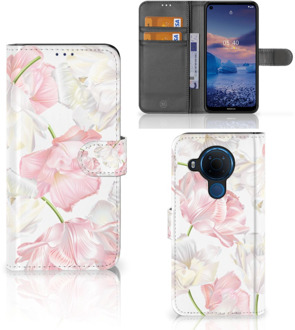 B2Ctelecom GSM Hoesje Nokia 5.4 Wallet Book Case Cadeau voor Mama Lovely Flowers