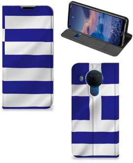 B2Ctelecom GSM Hoesje Nokia 5.4 Wallet Book Case Griekse Vlag