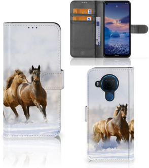 B2Ctelecom GSM Hoesje Nokia 5.4 Wallet Book Case Paarden