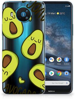 B2Ctelecom GSM Hoesje Nokia 8.3 Backcase TPU Siliconen Hoesje Transparant Avocado Singing