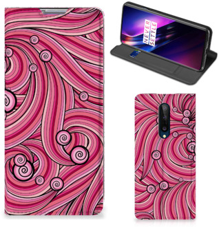 B2Ctelecom GSM Hoesje OnePlus 8 Foto Hoesje ontwerpen Swirl Pink