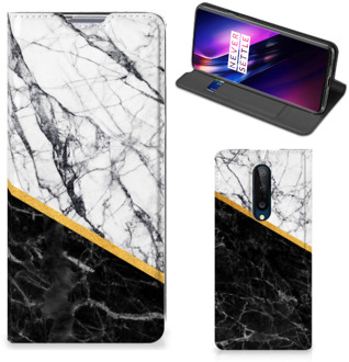 B2Ctelecom GSM Hoesje OnePlus 8 Mobiel Case Marble White Black