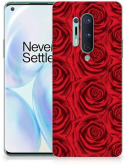 B2Ctelecom GSM Hoesje OnePlus 8 Pro TPU Bumper Red Roses