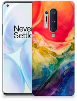 B2Ctelecom GSM Hoesje OnePlus 8 Pro TPU Bumper Watercolor Dark