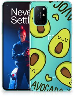 B2Ctelecom GSM Hoesje OnePlus 8T Backcase TPU Siliconen Hoesje Transparant Avocado Singing