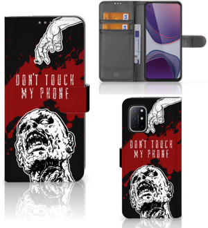 B2Ctelecom GSM Hoesje OnePlus 8T Book Case met Pasjeshouder Zombie Blood