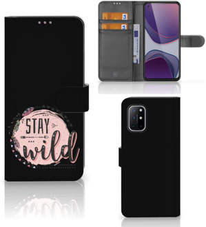 B2Ctelecom GSM Hoesje OnePlus 8T Book Case met Tekst Boho Stay Wild