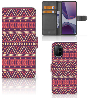 B2Ctelecom GSM Hoesje OnePlus 8T Bookcase Aztec Purple