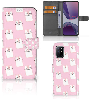 B2Ctelecom GSM Hoesje OnePlus 8T Bookcase Valentijn Cadeaus Sleeping Cats