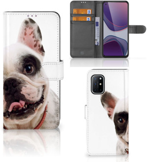 B2Ctelecom GSM Hoesje OnePlus 8T Bookstyle Case Franse Bulldog