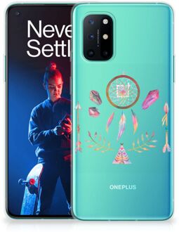 B2Ctelecom GSM Hoesje OnePlus 8T Bumper Hoesje Doorzichtig Boho Dreamcatcher