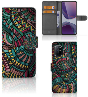 B2Ctelecom GSM Hoesje OnePlus 8T Flip Case Aztec