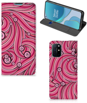 B2Ctelecom GSM Hoesje OnePlus 8T Foto Hoesje ontwerpen Swirl Pink