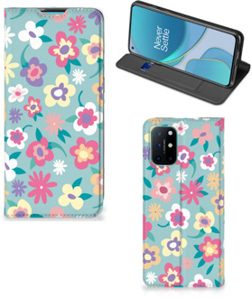 B2Ctelecom GSM Hoesje OnePlus 8T Fotohoesje ontwerpen Flower Power