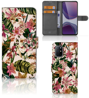 B2Ctelecom GSM Hoesje OnePlus 8T Fotohoesje ontwerpen Flowers