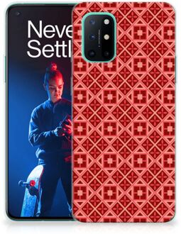 B2Ctelecom GSM Hoesje OnePlus 8T Hoesje met Tekst Batik Red