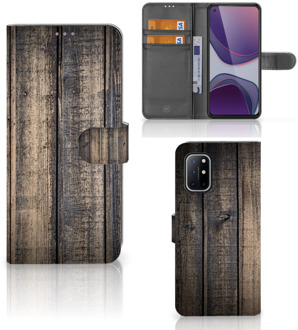 B2Ctelecom GSM Hoesje OnePlus 8T Leuk Case Cadeau voor Mannen Steigerhout