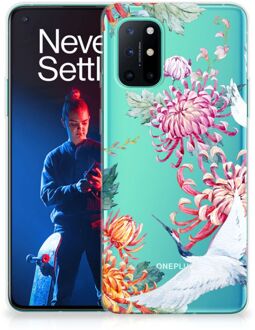 B2Ctelecom GSM Hoesje OnePlus 8T Smartphonehoesje Customize Bird Flowers