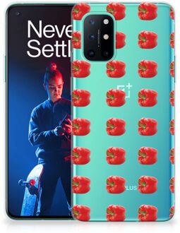 B2Ctelecom GSM Hoesje OnePlus 8T Smartphonehoesje Transparant Paprika Red