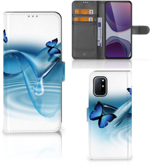 B2Ctelecom GSM Hoesje OnePlus 8T Telefoonhoesje Portemonnee Vlinders