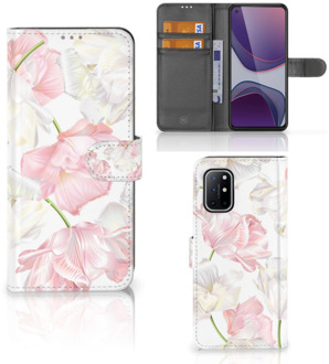 B2Ctelecom GSM Hoesje OnePlus 8T Wallet Book Case Cadeau voor Mama Lovely Flowers