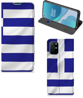 B2Ctelecom GSM Hoesje OnePlus 8T Wallet Book Case Griekse Vlag