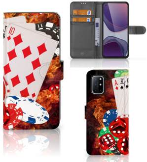 B2Ctelecom GSM Hoesje OnePlus 8T Wallet Book Case Personaliseren Casino