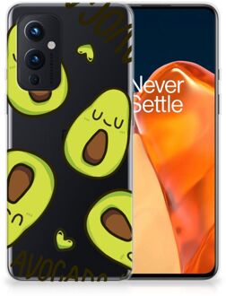 B2Ctelecom GSM Hoesje OnePlus 9 Backcase TPU Siliconen Hoesje Transparant Avocado Singing