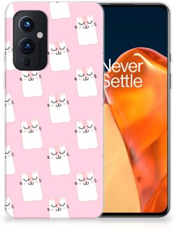 B2Ctelecom GSM Hoesje OnePlus 9 Beschermhoesje Sleeping Cats