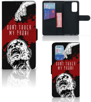 B2Ctelecom GSM Hoesje OnePlus 9 Pro Book Case met Pasjeshouder Zombie Blood