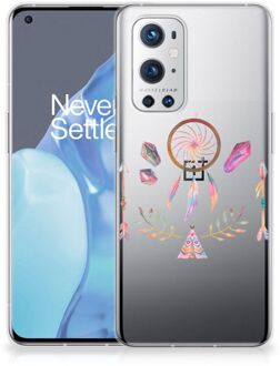 B2Ctelecom GSM Hoesje OnePlus 9 Pro Bumper Hoesje Doorzichtig Boho Dreamcatcher