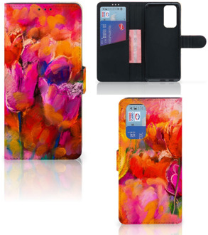 B2Ctelecom GSM Hoesje OnePlus 9 Pro Cover met Tekst Tulips