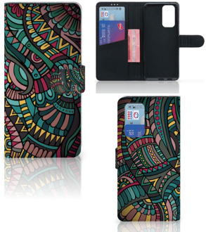 B2Ctelecom GSM Hoesje OnePlus 9 Pro Flip Case Aztec