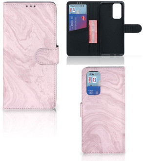 B2Ctelecom GSM Hoesje OnePlus 9 Pro Flip Case Marble Pink