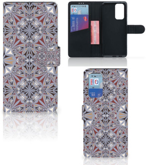 B2Ctelecom GSM Hoesje OnePlus 9 Pro Flipcover Flower Tiles