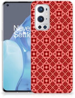 B2Ctelecom GSM Hoesje OnePlus 9 Pro Hoesje met Tekst Batik Red